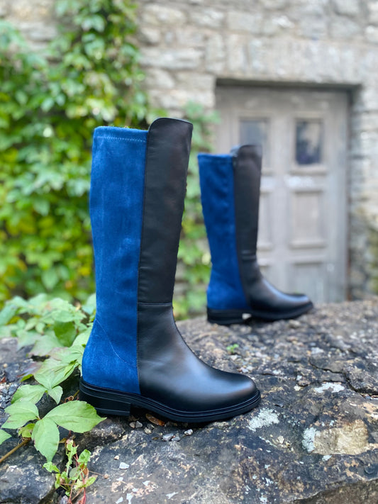 Blue & Black Boots