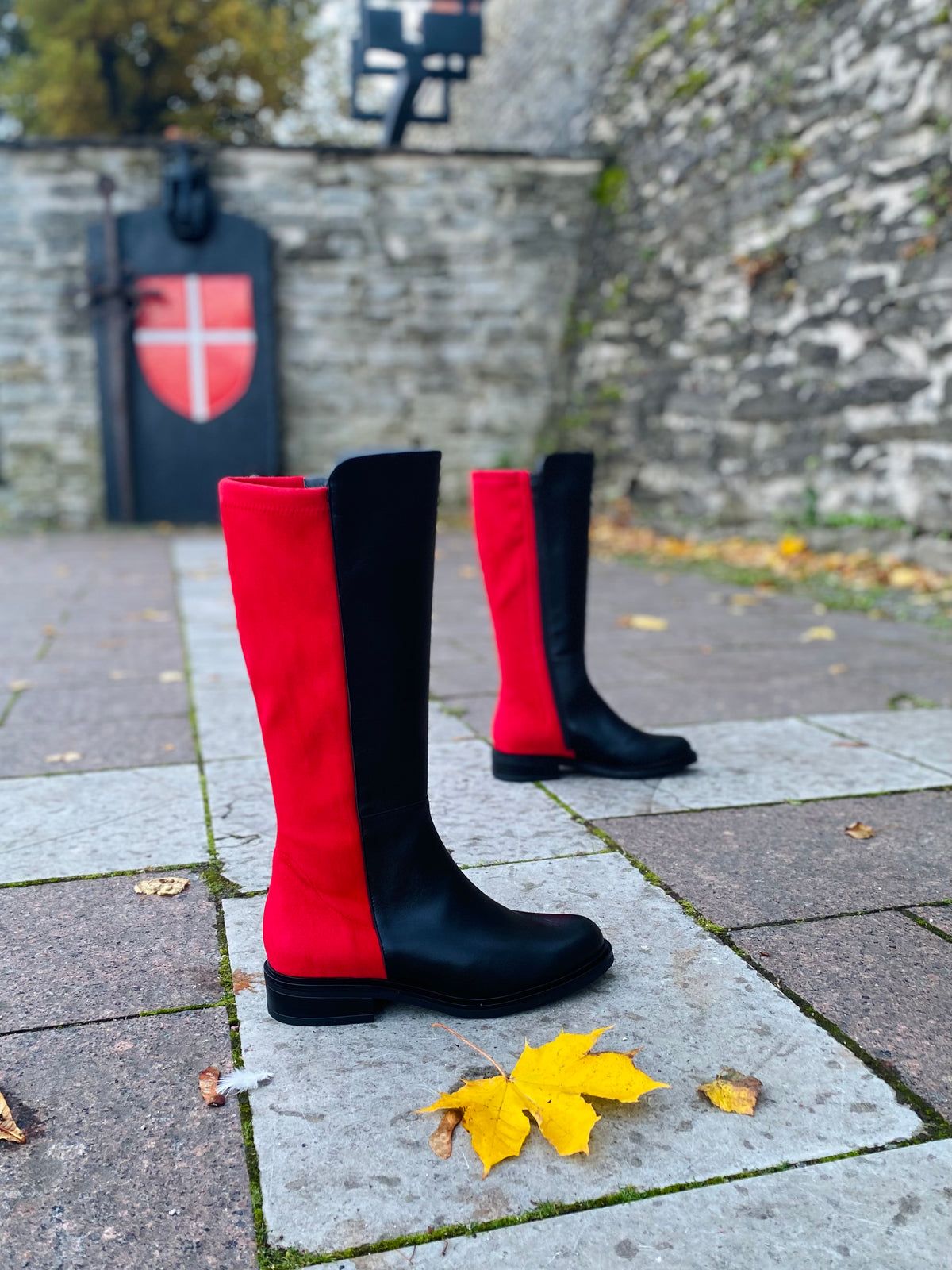 Red & Black Boots