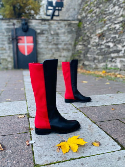 Red & Black Boots