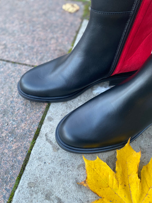 Red & Black Boots