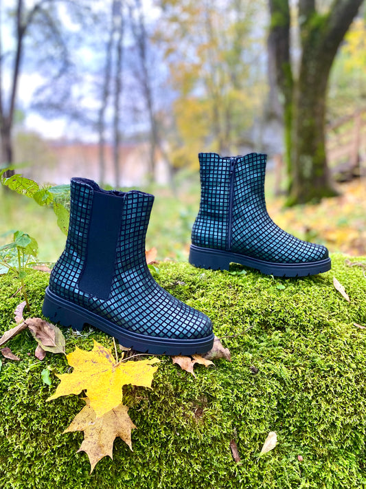 Pine Squares Ankle Boots