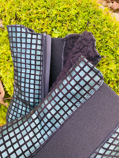 Pine Squares Ankle Boots