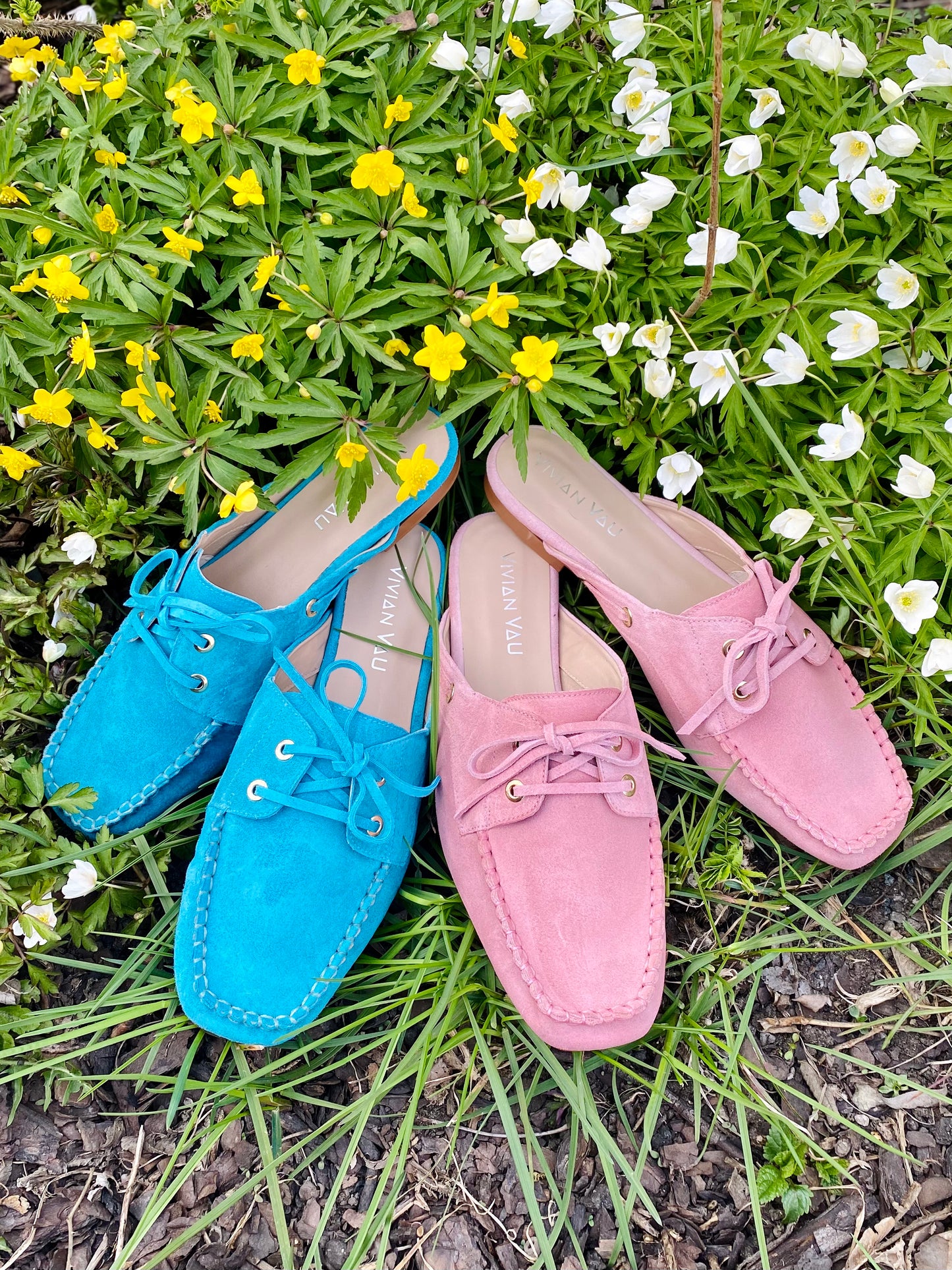 Turquoise Mule Moccasins
