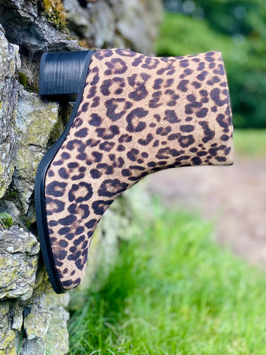 Leopard Ankle Boots